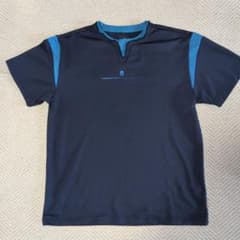 デサント・重ね着風ドライ半袖Tシャツ・紺色・サイズSのサムネイル