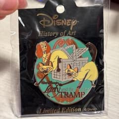 新品未使用】 ディズニー わんわん物語 ピンバッジ レディ トランプ