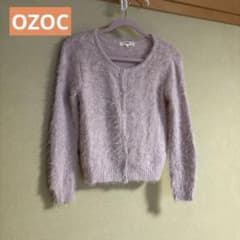 OZOC 薄いピンクのフワフワカーディガン レディース　トップス