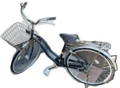 アサヒ ASAHI シティサイクル 26インチ 前バスケット付き ブラック 