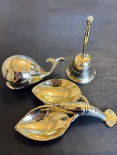 真鍮製の3点セットです(くじら・さそり・ベル) ヴィンテージ [ 単品 