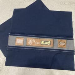 男の四季 布 絹100% 着物 浴衣 38㎝✖️70㎝と38㎝✖️107㎝の2枚のサムネイル