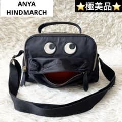 極美品✨ アニヤハインドマーチ クロスボディポーチ アイズ ブラック 