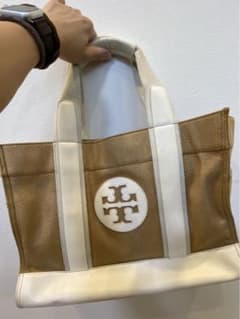 sucre様専用　トリーバーチ 天然素材×本革 レザー トートバッグのサムネイル