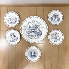[Excellent Condition] NIKKO Teddy's Memory Plate Set of 6 with Box