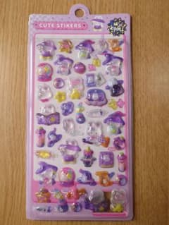 立体シール ぷっくりステッカー 魔法使い 魔女 うさぎ ハロウィンのサムネイル