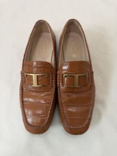 TOD'S クロコ型押し ローファー ブラウン 35.5のサムネイル