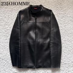 ラムレザージャケット　ダブルジップ 23区オム シングルライダース ラムレザージャケット 48 ダブルジップ