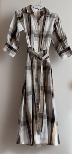 OLIVE des OLIVE チェック柄ロングシャツワンピースのサムネイル