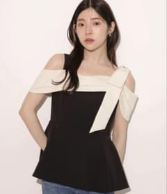 オフショルリボンペプラムトップス　リランドチュール Rirandture オフショルリボンペプラムトップス