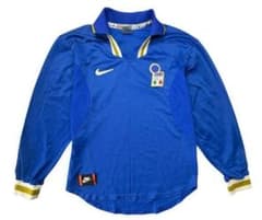96年 NIKE ナイキ サッカー イタリア代表 ホーム 長袖 ユニフォーム M 96年 NIKE ナイキ サッカー イタリア代表 ホーム 長袖 ユニフォーム M