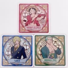 新品 USJ ワンピース サンレス コースター ルフィ サンジ ゾロ 3種