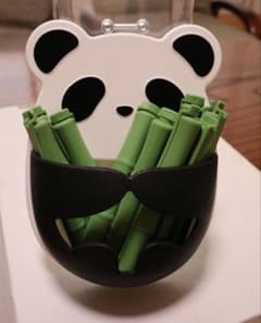パンダ型 キッチンクリップ スタンドセット 竹デザインのサムネイル