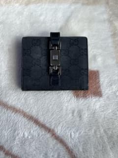 GUCCI折り財布 GGキャンバス ジャガード ジャッキー ブラック - メルカリ