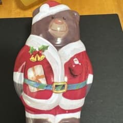クリスマス ベア サンタ ブリキ缶 小物入れのサムネイル