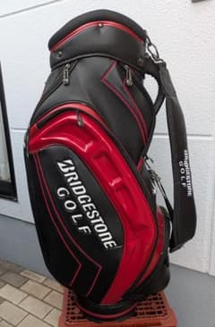 BRIDGESTONE GOLF キャディバッグ 黒赤 CBG515 BRIDGESTONE GOLF キャディバッグ 黒赤 CBG515|mercariメルカリ