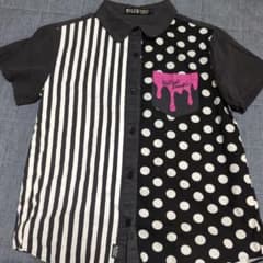 HELL CAT PUNKS 半袖シャツ ストライプ ドット柄のサムネイル
