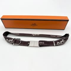 HERMES エルメス ボルデュック リボン チョーカー ブレスレット 茶色のサムネイル