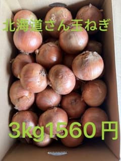 北海道産 玉ねぎ 3kg 1560円　Lサイズ 訳ありじゃないですのサムネイル