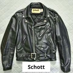 ☆日本人向け☆ Schott ダブルライダースジャケット518 サイズ38 黒