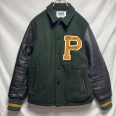 PHERROW'S 袖 レザー グリーン スタジャン 19 - メルカリ