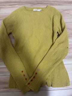 MOUSSY マスタード 長袖ニット FREEサイズのサムネイル