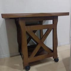 希少Cielvento アンティーク　天然木　キャスター付きワゴン 希少】Cielvento アンティーク 天然木 キャスター付きワゴン - メルカリ