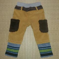 【着用3回美品】重ね着風コーデュロイパンツのサムネイル