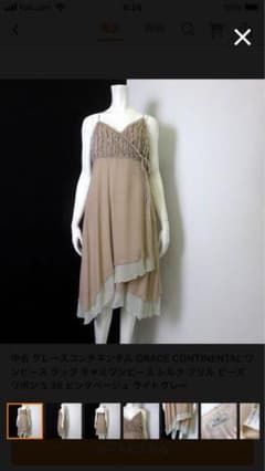 結婚式　ドレス　ワンピース　ピンクゴールド　ラメ　ビジュー　ストラップのサムネイル