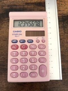 CASIO 電卓 STUDY CAL NU-7 本体　ピンクのサムネイル