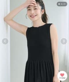 春夏ノースリーブロングワンピース ブラックのサムネイル