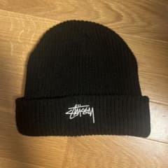 Stussy ニット帽 ビーニー ブラックのサムネイル