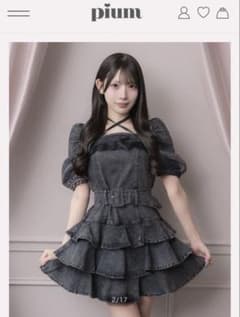 新品未使用 タグ付き pium ティアードフリルミニワンピース - メルカリ