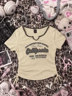 California ロゴ 半袖Tシャツ ベージュのサムネイル