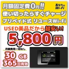 あなたのWi-Fi】 1年間 30ギガ付き 契約不要 月額費用一切なし - メルカリ