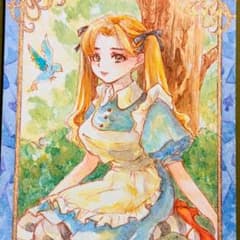 手描きイラスト オリジナル ファンタジー アナログイラスト 原画