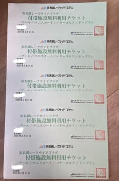 浜名湖レークサイドプラザ プール無料利用券　５枚のサムネイル