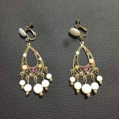 フラメンコ イヤリング 訳あり品 白のサムネイル