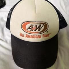 A&W メッシュキャップ ホワイト ブラックのサムネイル