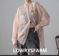 LOWRYSFARMバンドシアーシャツ ピンクのサムネイル