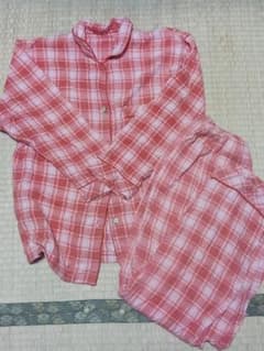 ピンク系チェック パジャマ セットのサムネイル