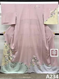 訪問着 手描き 落款入 正絹 躾糸付き A234 - メルカリ
