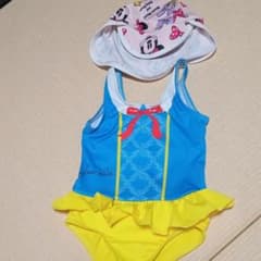 女児90サイズ　ディズニー水着＆帽子のサムネイル
