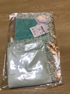 近沢レース店 タオルハンカチ グリーン2枚組のサムネイル