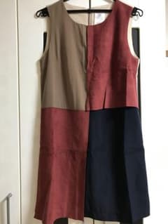 anama ノースリーブ パネルデザイン ワンピース