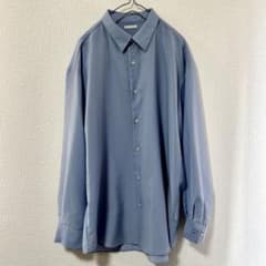 【美品】GU 長袖シャツ ジーユー 羽織 水色 メンズ Mサイズ 無地のサムネイル