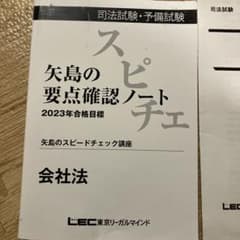 (AKI様専用)矢島の要点確認ノート 2023年合格目標　会社法　刑法のサムネイル