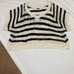 JOURNAL STANDARD ストライプ半袖ニット