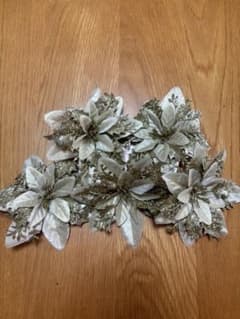 造花　ポインセチア　5個セットのサムネイル