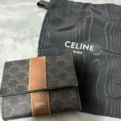 CELINE セリーヌ マカダム柄 二つ折り財布 - メルカリ